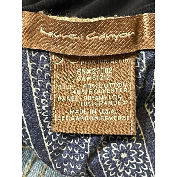 Paige Maternity Jeans Dark Wash High Waist Size 30 Made In USA Laurel‎ Canyon - Picture 10 of 11